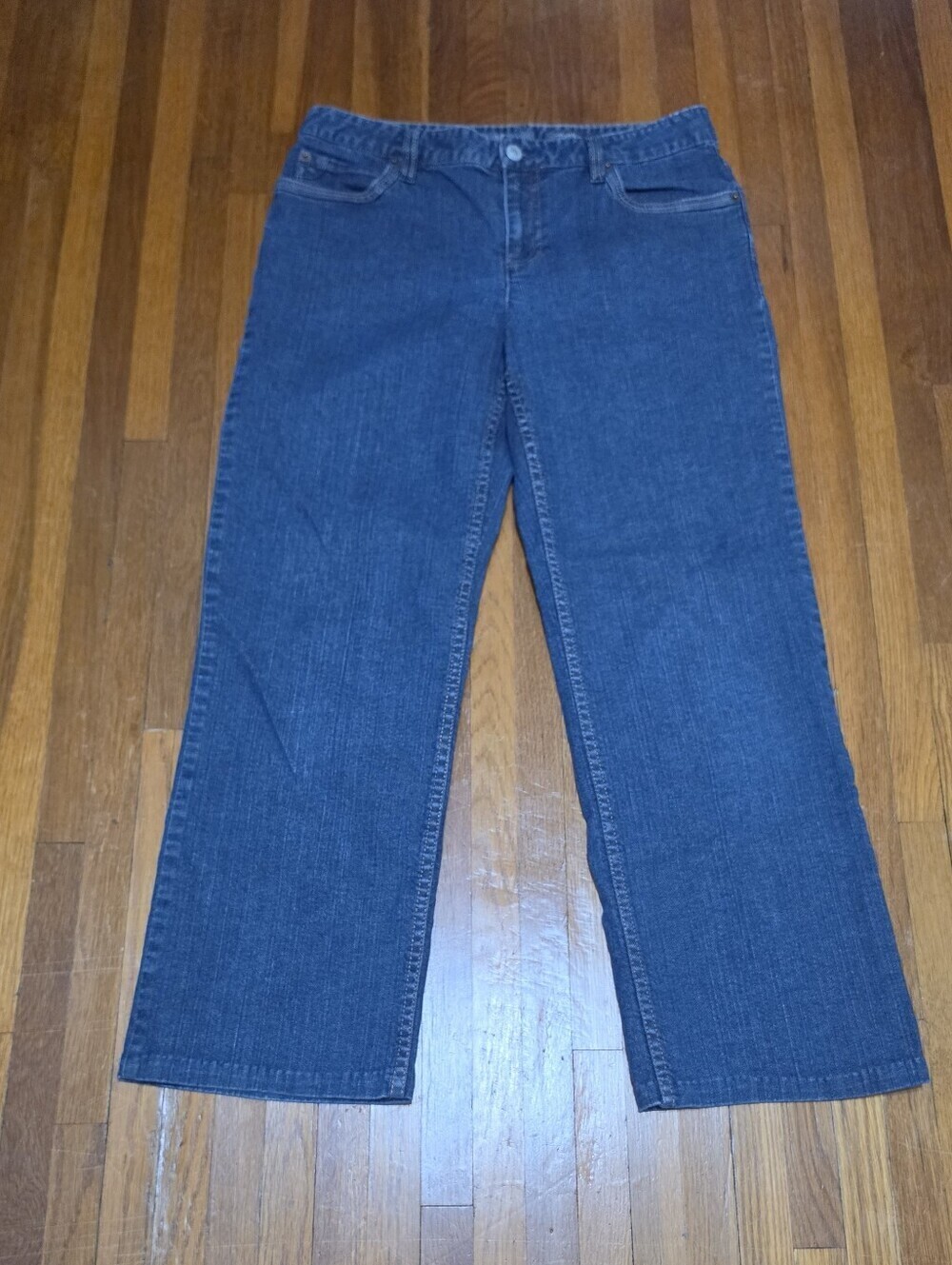 Liz Claiborne Boyfriend Fit Jeans Womens 8R Stretch Denim Embroidered Pockets - Picture 3 of 12